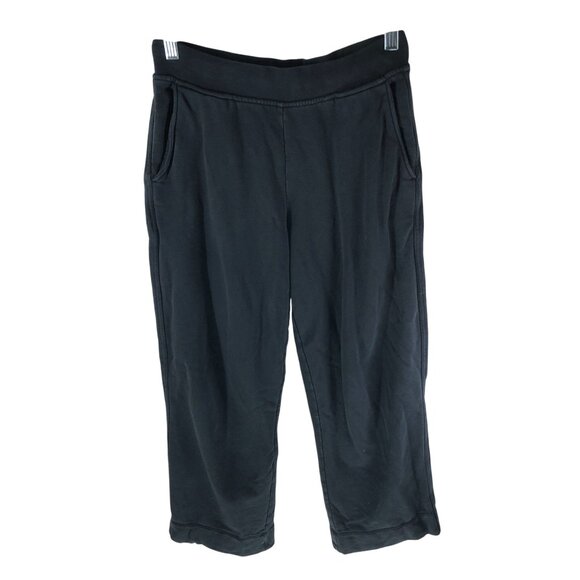 Everlane Womens The Track Wide-Leg Pants Sweatpants Drawstring Pockets Black S - Picture 1 of 4